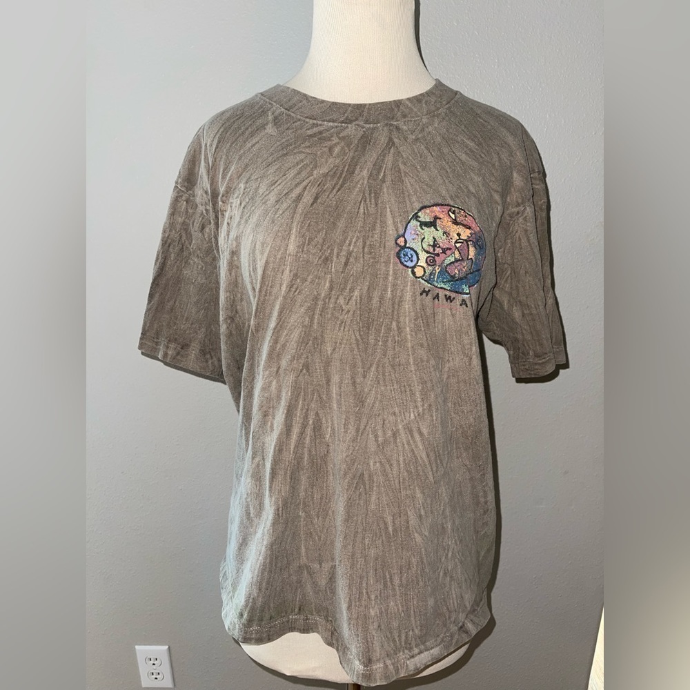 Crazy Shirts Hawaii Vintage T Shirt Medium-Brown Single Stitch KI’I POHAKU USA